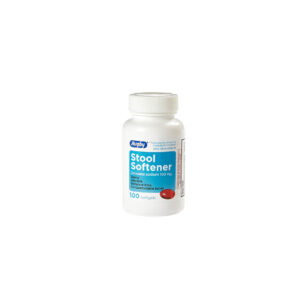 Bottle of blood softener supplement with vitamins.