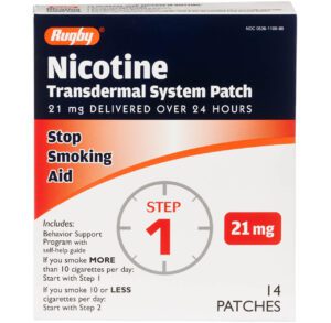 Nicotine transdermal patches to aid smoking cessation.