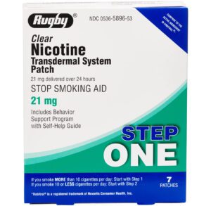 Rugby Clear Nicotine Transdermal Patch for smoking cessation.