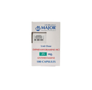 Bottle of Major Vitamins Multivitamin Capsules.