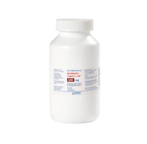 A white plastic container labeled with chemical information.