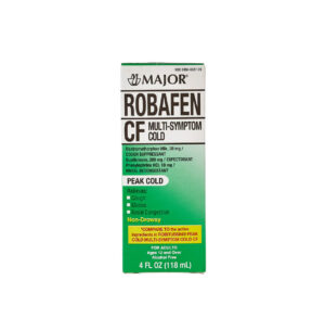 Robafen CF suspension medicine for cough relief.