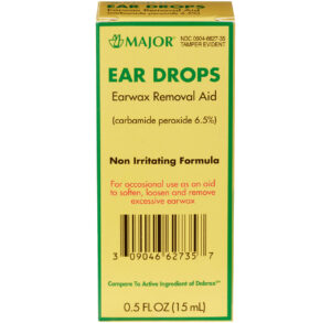 Box of Major Ear Drops for earwax removal.