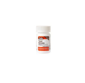 Bottle of fish oil dietary supplement capsules.