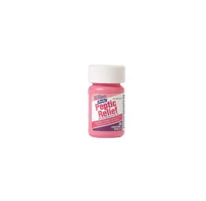Small pink bottle of acrylic paint labeled "Apple Pink".