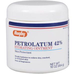 A jar of Petrolatum 42% Protecting Ointment by Runfay.