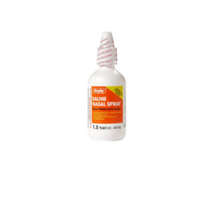 A small bottle of glue with a pink cap and orange label.