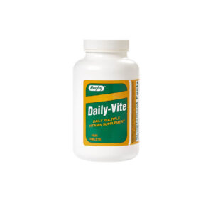 Bottle of Centrum Daily-Vite multivitamins on a white background.