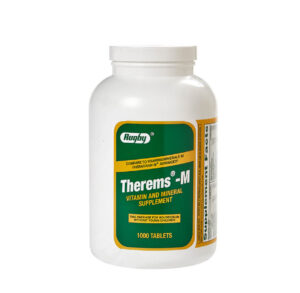 A bottle of Therems-III dietary supplement with 60 tablets.