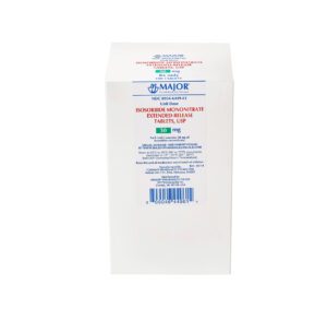 A white box with blue and red text and a barcode on the back.