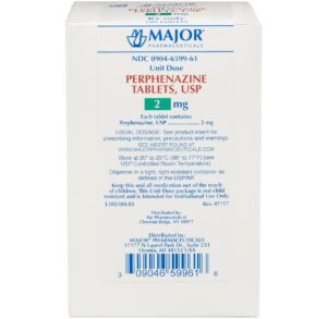 Box of Major Pharmaceuticals Perphenazine Tablets, USP 8 mg.