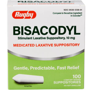 Bisacodyl medicated laxative suppository for fast relief.