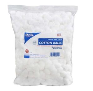 A large bag of white cotton balls.
