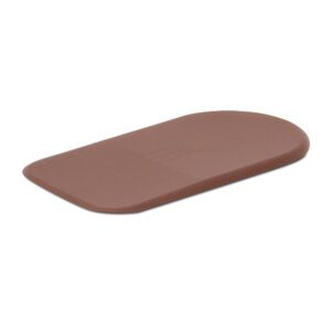 Brown rectangular silicone mat with rounded edges.