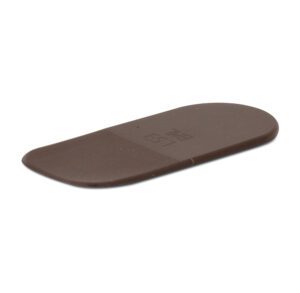 A sleek, brown rectangular tray with rounded edges.