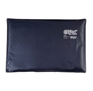 A black rectangular cooling gel pad for pain relief.