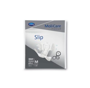 Package of MoliCare Slip adult diapers in medium size.