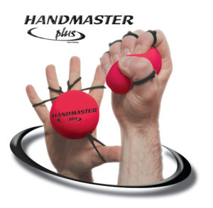 Handmaster Plus grip strength trainer for hands and fingers.