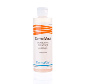 DermaVera Daily Moisturizing Lotion bottle with orange accents.