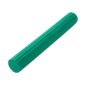 Green textured roller for painting or cleaning.