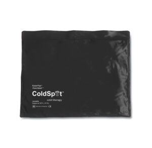 Black ColdSpit microfiber cleaning cloth with white logo text.