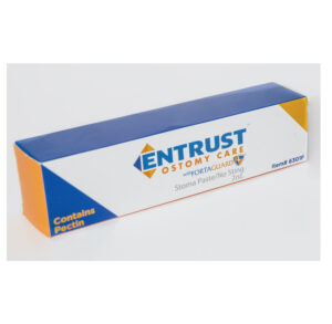 Box of Entrust Options cleaning gloves in medium size.