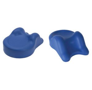 Blue foam knee pads designed for comfort and support during activities.