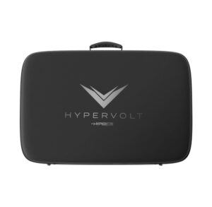 Black Hypervolt carrying case with handle and logo.