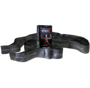 Resistance bands and a workout guide for fitness training.