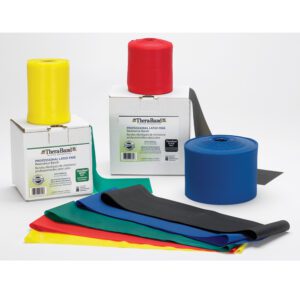Various colored adhesive tapes and their containers on a white background.