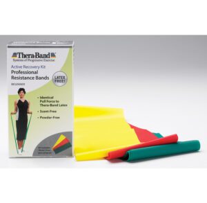 Professional performance band set with resistance bands and door anchor.