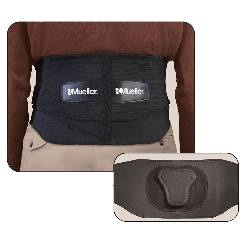 Mueller Adjustable Lumbar Back Brace with Removable Pad, Regular, Fits  Waist Sizes 28 - 50 