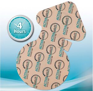 Nicotine patch providing 4-hour relief from cravings.