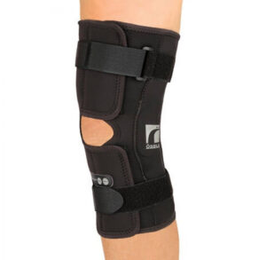 Adjustable knee brace providing support and stability.