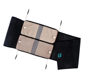 A black and beige foldable organizer with multiple compartments.