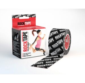 Roll of RockTape kinesiology tape and its packaging box.
