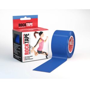 Blue RockTape kinesiology tape with packaging.