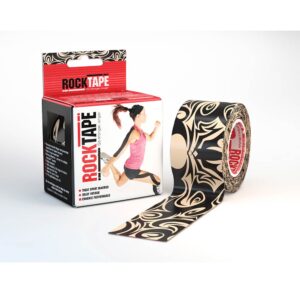 Roll of Rock Tape with a tattoo-style design and its packaging box.