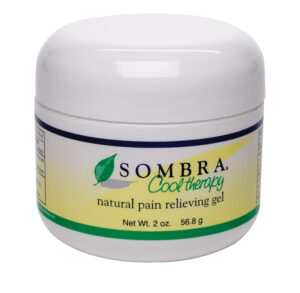Jar of Sombra Cool Therapy natural pain relief gel.