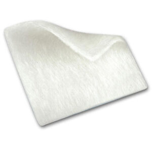 Soft white fleece blanket folded neatly.
