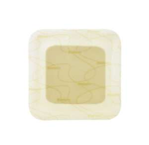 Square beige ceramic plate with subtle wave pattern.