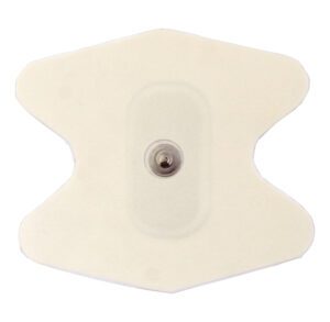 Transparent adhesive wound dressing with a central absorbent pad.